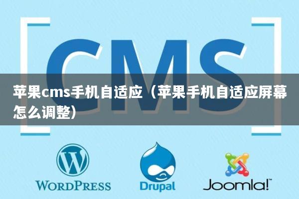 苹果cms手机自适应（苹果手机自适应屏幕怎么调整）