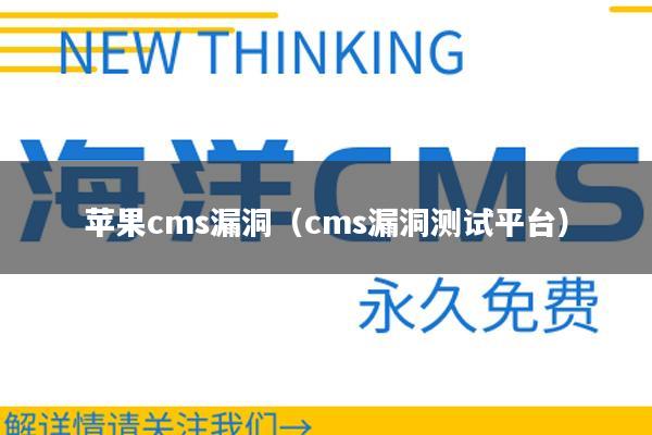 苹果cms漏洞（cms漏洞测试平台）